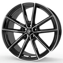 R3 Wheels R3H04 schwarz glänzend poliert