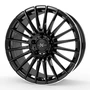 AXXION AX5 Schwarz glanz lackiert mit hochglanzpoliertem Felgenbett